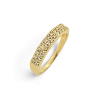 Diamantring aus 585 Gelbgold, nachhaltiger second-hand Schmuck perfekt aufgearbeitet