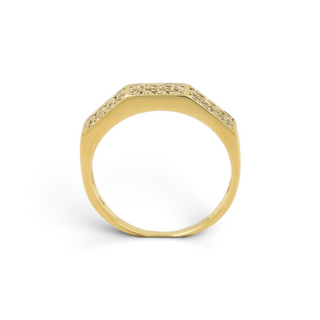 Diamantring aus 585 Gelbgold, nachhaltiger second-hand Schmuck perfekt aufgearbeitet