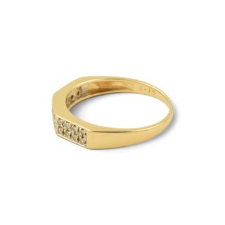 Diamantring aus 585 Gelbgold, nachhaltiger second-hand Schmuck perfekt aufgearbeitet