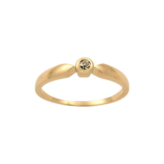 Diamantring aus 585 Gelbgold, nachhaltiger second-hand Schmuck perfekt aufgearbeitet