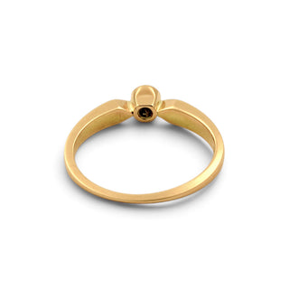 Diamantring aus 585 Gelbgold, nachhaltiger second-hand Schmuck perfekt aufgearbeitet