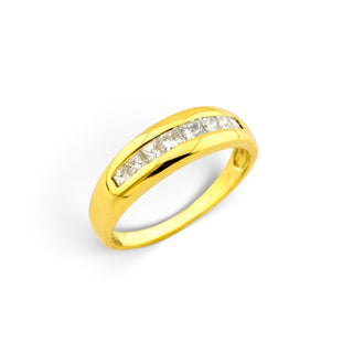 Diamantring aus 585 Gelbgold, nachhaltiger second-hand Schmuck perfekt aufgearbeitet