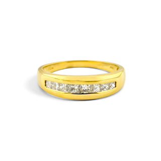 Diamantring aus 585 Gelbgold, nachhaltiger second-hand Schmuck perfekt aufgearbeitet
