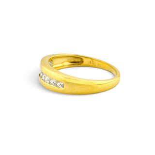Diamantring aus 585 Gelbgold, nachhaltiger second-hand Schmuck perfekt aufgearbeitet
