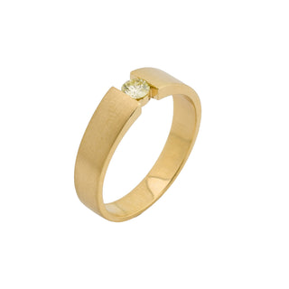 Brillantring aus 585 Gelbgold, nachhaltiger second hand Schmuck perfekt aufgearbeitet