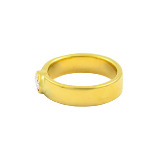 Diamantring aus 585 Gelbgold, nachhaltiger second hand Schmuck perfekt aufgearbeitet