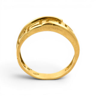Ring aus 585 Gelbgold, nachhaltiger second hand Schmuck perfekt aufgearbeitet