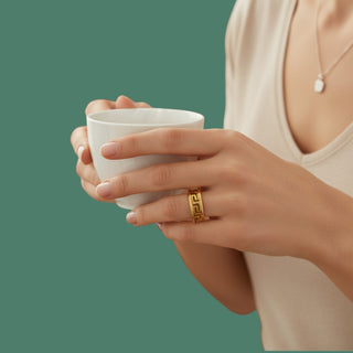 Ring aus 585 Gelbgold, nachhaltiger second hand Schmuck perfekt aufgearbeitet