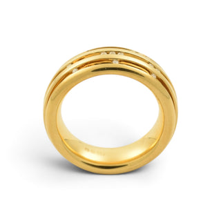 Brillantring aus 750 Gelbgold, nachhaltiger second-hand Schmuck perfekt aufgearbeitet