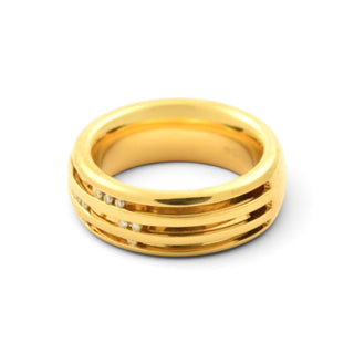 Brillantring aus 750 Gelbgold, nachhaltiger second-hand Schmuck perfekt aufgearbeitet