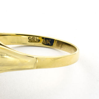 Ring aus 585 Gelbgold mit Lapislazuli, nachhaltiger second hand Schmuck perfekt aufgearbeitet