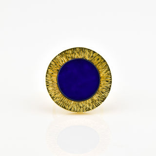 Ring aus 585 Gelbgold mit Lapislazuli, nachhaltiger second hand Schmuck perfekt aufgearbeitet