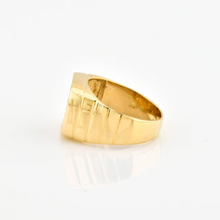 Ring aus 585 Gelbgold mit Lapislazuli, nachhaltiger second hand Schmuck perfekt aufgearbeitet