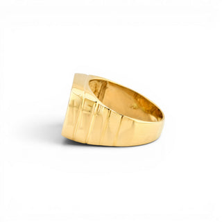 Ring aus 585 Gelbgold mit Lapislazuli, nachhaltiger second hand Schmuck perfekt aufgearbeitet