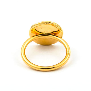 Ring aus 750 Gelbgold mit antiker Münze, nachhaltiger second hand Schmuck perfekt aufgearbeitet