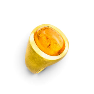 Ring aus 585 Gelbgold mit Topas, nachhaltiger second hand Schmuck perfekt aufgearbeitet