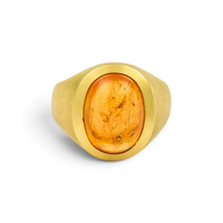 Ring aus 585 Gelbgold mit Topas, nachhaltiger second hand Schmuck perfekt aufgearbeitet