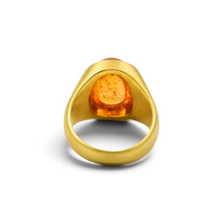 Ring aus 585 Gelbgold mit Topas, nachhaltiger second hand Schmuck perfekt aufgearbeitet