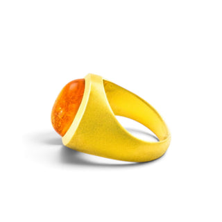 Ring aus 585 Gelbgold mit Topas, nachhaltiger second hand Schmuck perfekt aufgearbeitet