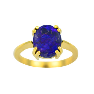 Ring aus 585 Gelbgold mit Opal, nachhaltiger second hand Schmuck perfekt aufgearbeitet