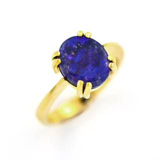 Ring aus 585 Gelbgold mit Opal, nachhaltiger second hand Schmuck perfekt aufgearbeitet