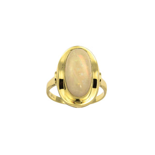 Ring aus 585 Gelbgold mit Opal, nachhaltiger second hand Schmuck perfekt aufgearbeitet