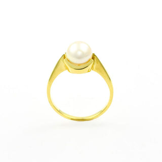 Perlenring aus 585 Gelbgold, nachhaltiger second hand Schmuck perfekt aufgearbeitet