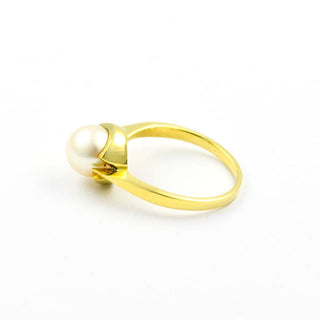 Perlenring aus 585 Gelbgold, nachhaltiger second hand Schmuck perfekt aufgearbeitet