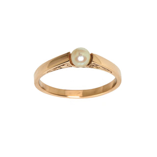 Perlenring aus 585 Gelbgold, nachhaltiger second hand Schmuck perfekt aufgearbeitet