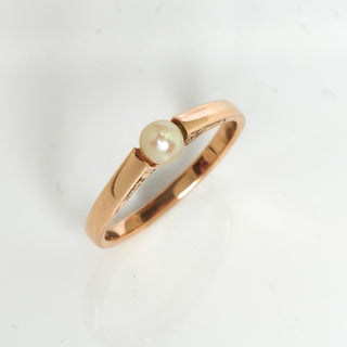 Perlenring aus 585 Gelbgold, nachhaltiger second hand Schmuck perfekt aufgearbeitet
