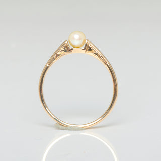 Perlenring aus 585 Gelbgold, nachhaltiger second hand Schmuck perfekt aufgearbeitet