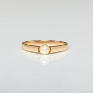 Perlenring aus 585 Gelbgold, nachhaltiger second hand Schmuck perfekt aufgearbeitet