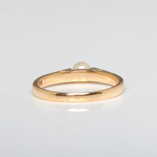 Perlenring aus 585 Gelbgold, nachhaltiger second hand Schmuck perfekt aufgearbeitet