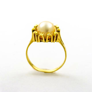 Perlenring aus 585 Gelbgold, nachhaltiger second hand Schmuck perfekt aufgearbeitet