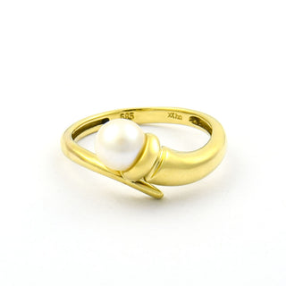 Perlenring aus 585 Gelbgold, nachhaltiger second hand Schmuck perfekt aufgearbeitet