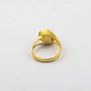 Perlring aus 585 Gelbgold, nachhaltiger second hand Schmuck perfekt aufgearbeitet