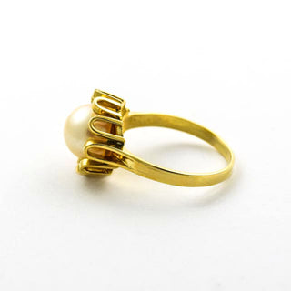 Perlenring aus 585 Gelbgold, nachhaltiger second hand Schmuck perfekt aufgearbeitet