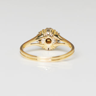 Perlenring aus 750 Gelbgold mit Brillant, nachhaltiger second hand Schmuck perfekt aufgearbeitet