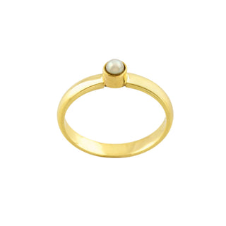 Perlenring aus 585 Gelbgold, nachhaltiger second-hand Schmuck perfekt aufgearbeitet