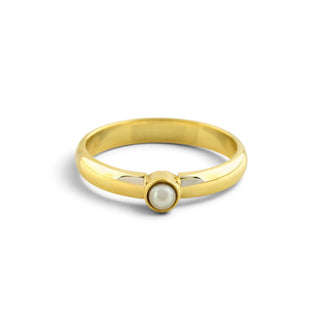 Perlenring aus 585 Gelbgold, nachhaltiger second-hand Schmuck perfekt aufgearbeitet