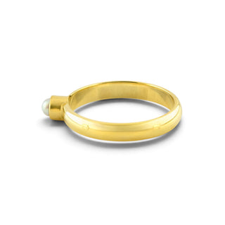 Perlenring aus 585 Gelbgold, nachhaltiger second-hand Schmuck perfekt aufgearbeitet