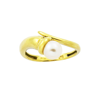 Perlenring aus 585 Gelbgold, nachhaltiger second hand Schmuck perfekt aufgearbeitet