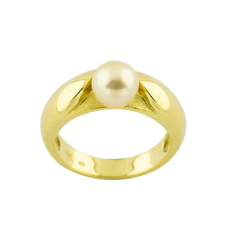 Perlring aus Gelbgold, nachhaltiger second hand Schmuck perfekt aufgearbeitet