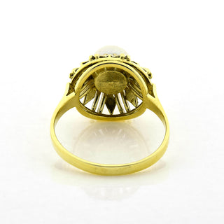 Perlenring aus 585 Gelbgold, nachhaltiger second hand Schmuck perfekt aufgearbeitet