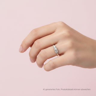 Diamantring aus 585 Gelbgold/Platin, nachhaltiger second hand Schmuck perfekt aufgearbeitet