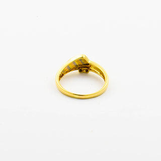 Brillantring aus 585 Gelb-, Rot- und Weißgold, nachhaltiger second hand Schmuck perfekt aufgearbeitet