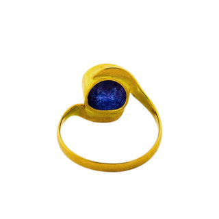 Saphirring aus 750 Roségold, nachhaltiger second hand Schmuck perfekt aufgearbeitet