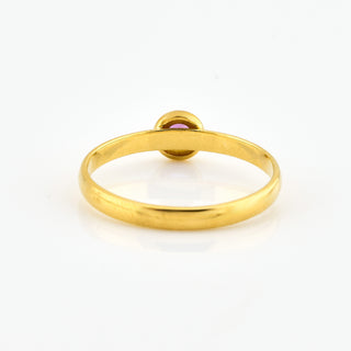 Saphirring aus 900 Gelbgold, nachhaltiger second hand Schmuck perfekt aufgearbeitet