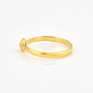 Saphirring aus 900 Gelbgold, nachhaltiger second hand Schmuck perfekt aufgearbeitet