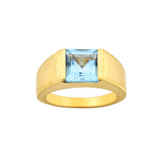 Ring aus 750 Gelbgold mit Topas, nachhaltiger second hand Schmuck perfekt aufgearbeitet